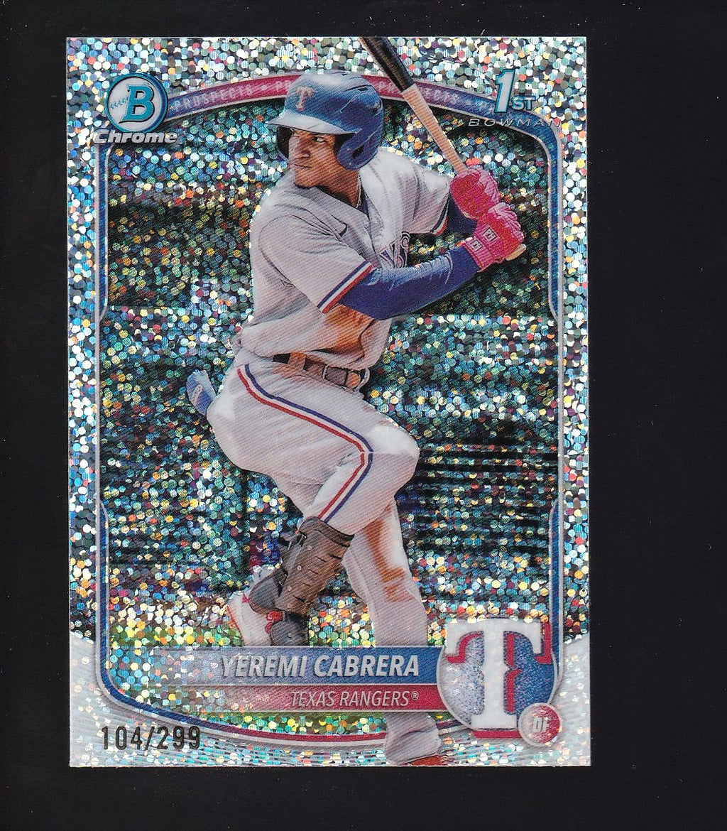 2025 Bowman #BCP-146 Yeremi Cabrera Chrome Prospects Speckle Refractor #/299