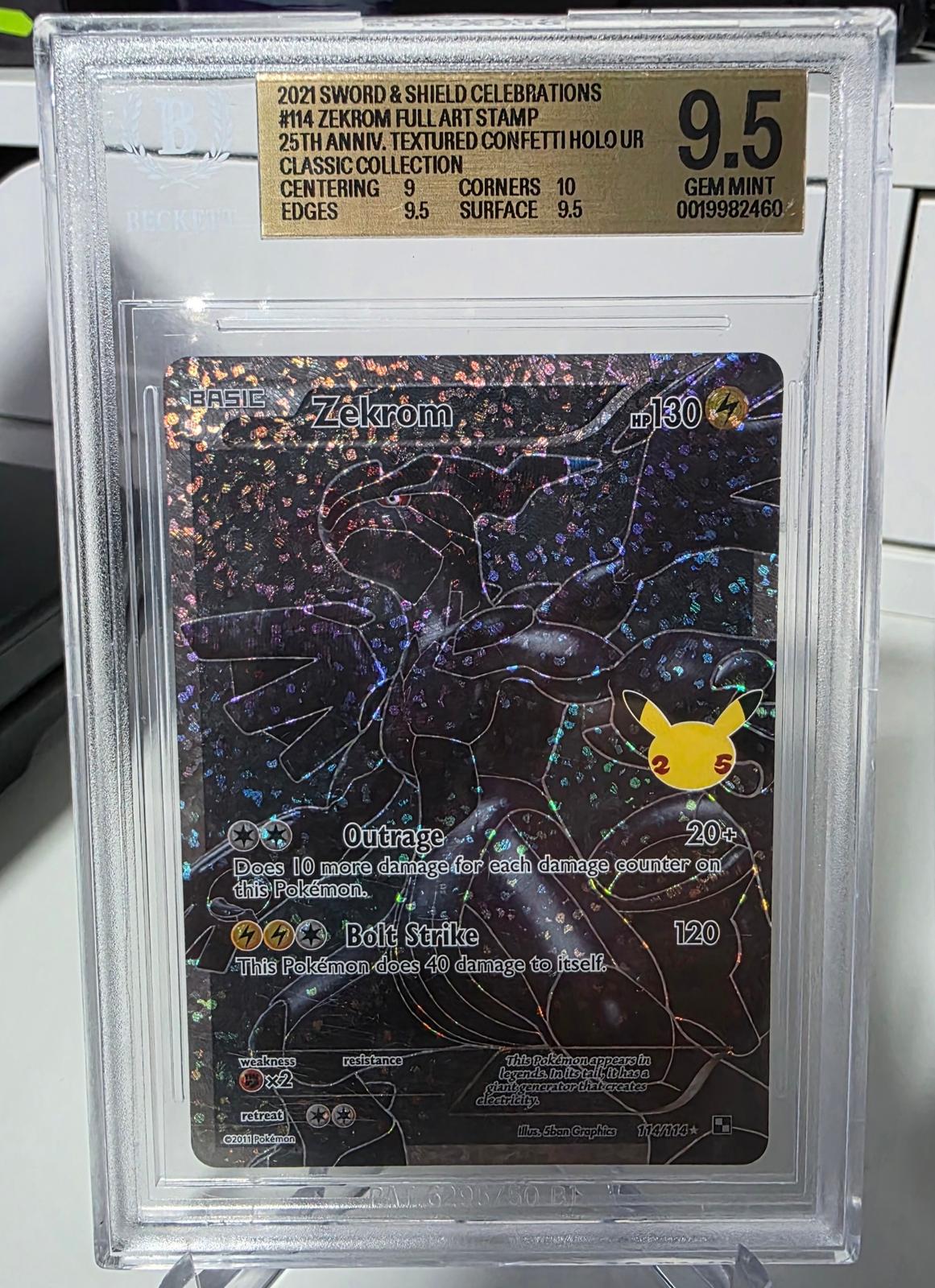 Celebrations: Classic Collection #114/114 Zekrom-Confetti Holo BGS 9.5