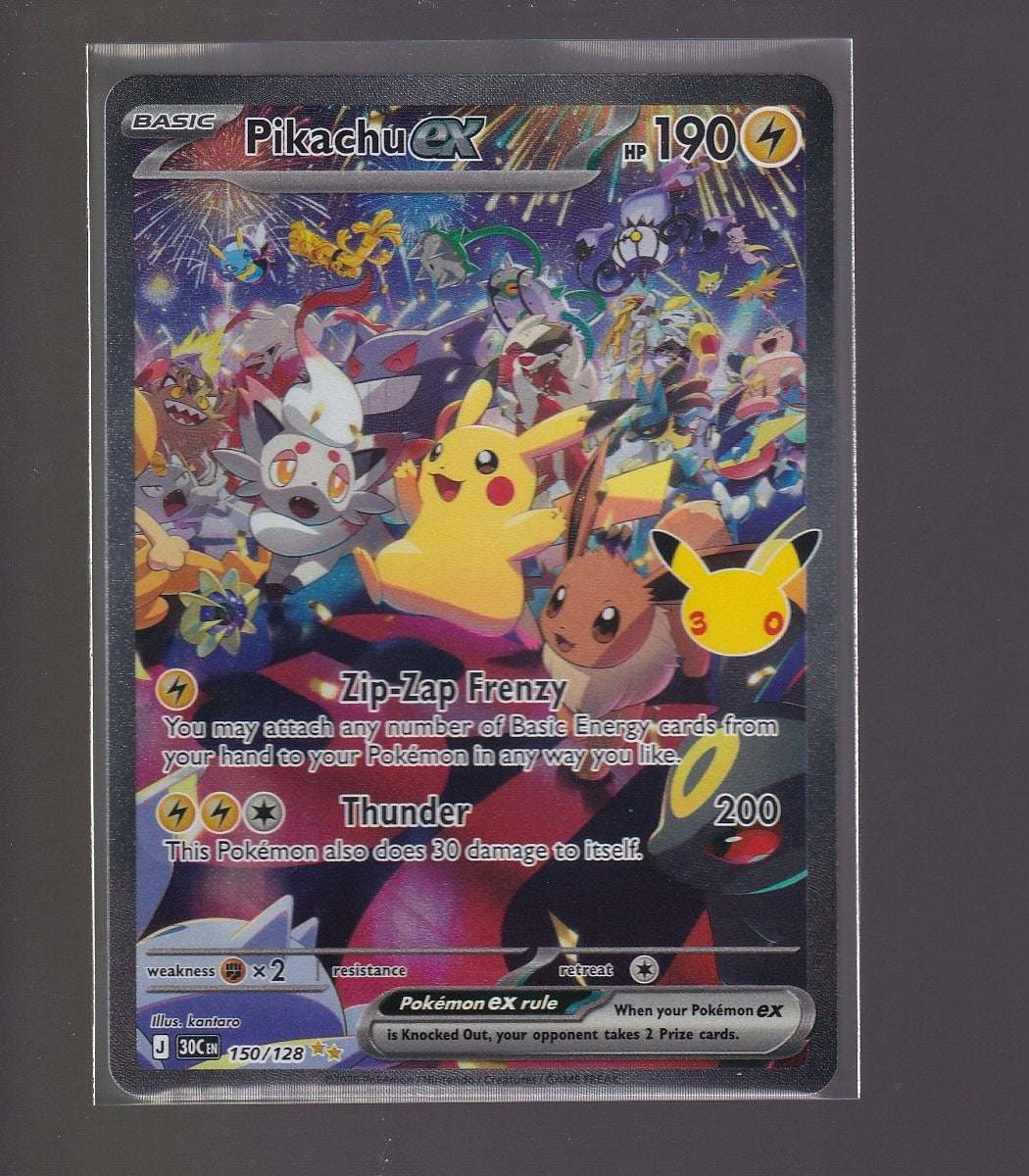 ME: 30th Celebration #150/128 Pikachu ex