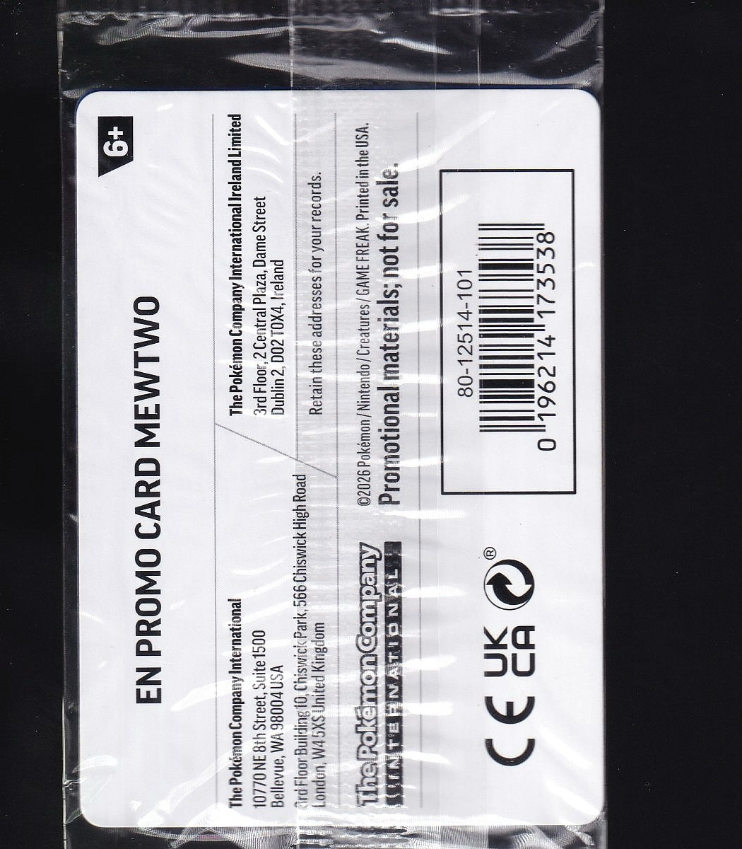 ME: 30th Celebration #063/128 Mewtwo-What's Your Favorite Stamp-Promo-Sealed