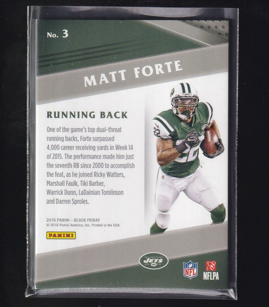 2016 Panini Black Friday Football #3 Matt Forte Black Friday Patches