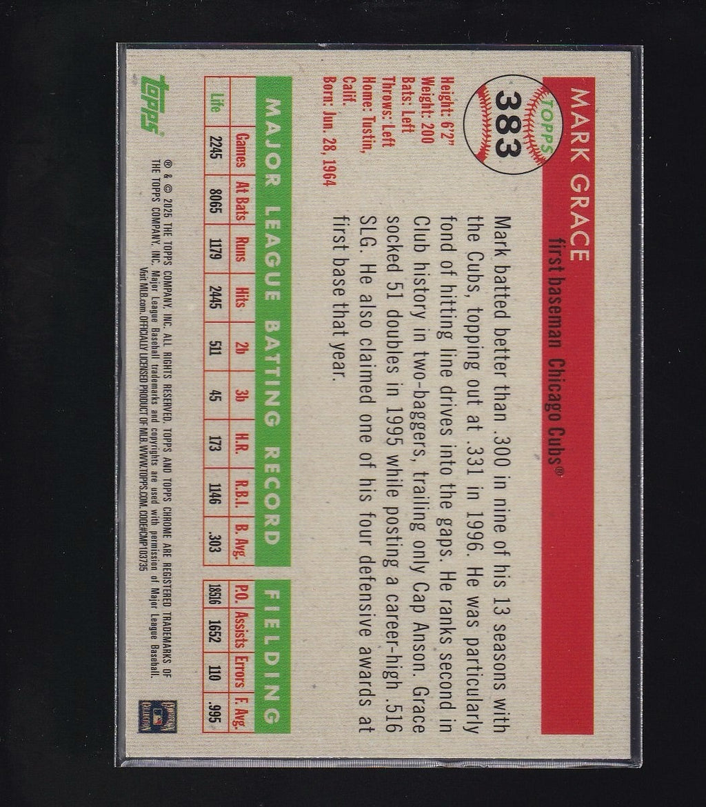 2025 Topps Chrome Platinum #383 Mark Grace Prism Refractor