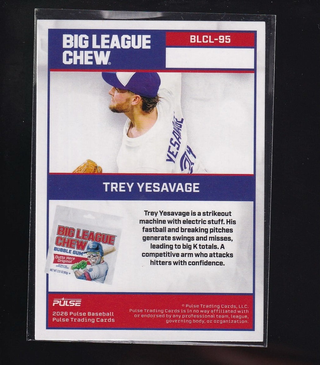2026 Pulse X Big League Chew #BLCL-95 Trey Yesavage