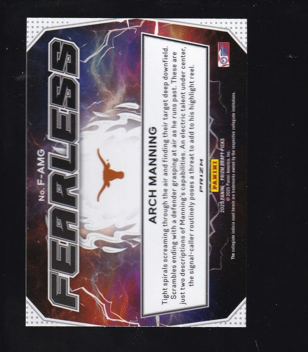 2025 Panini Prizm Draft Picks #F-AMG Arch Manning Fearless Green