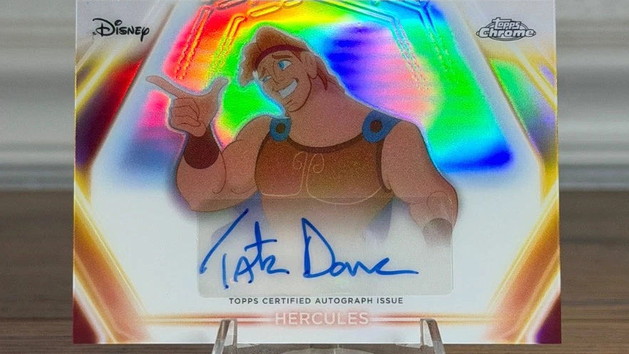 2026 Topps Disney Neon-Hercules-Tate Donovan Autograph Gold 5/50