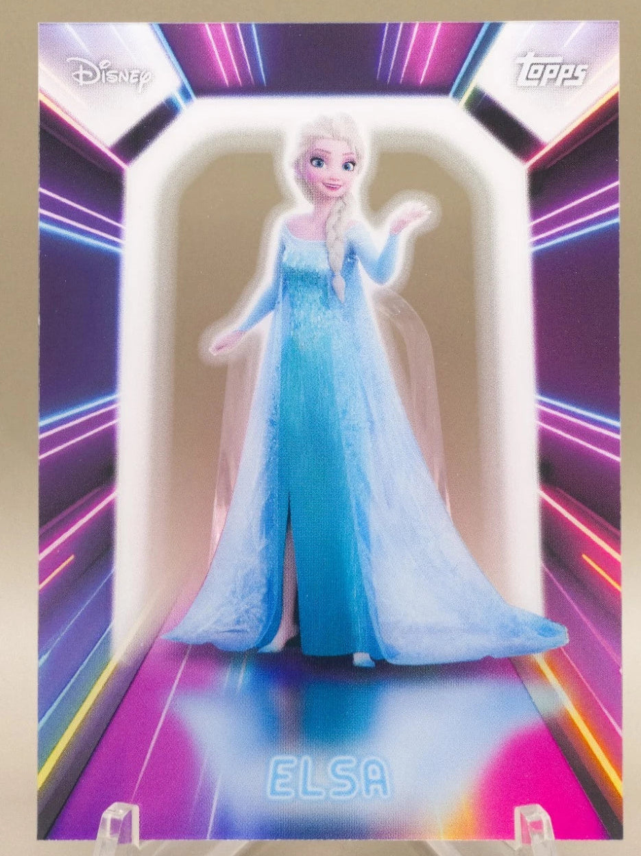 2026 Topps Disney Neon-Elsa-Illuminated Neon Lights